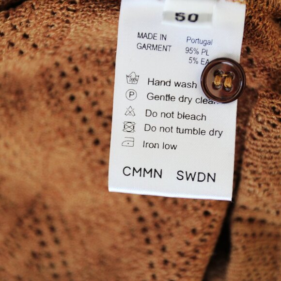 BNWT AW23 CMMN SWDN DILAN OPENWORK KNIT SHIRT 50 - Picture 8 of 10